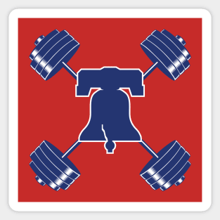 Phillies Phightins Barbell Gym - Blue Sticker